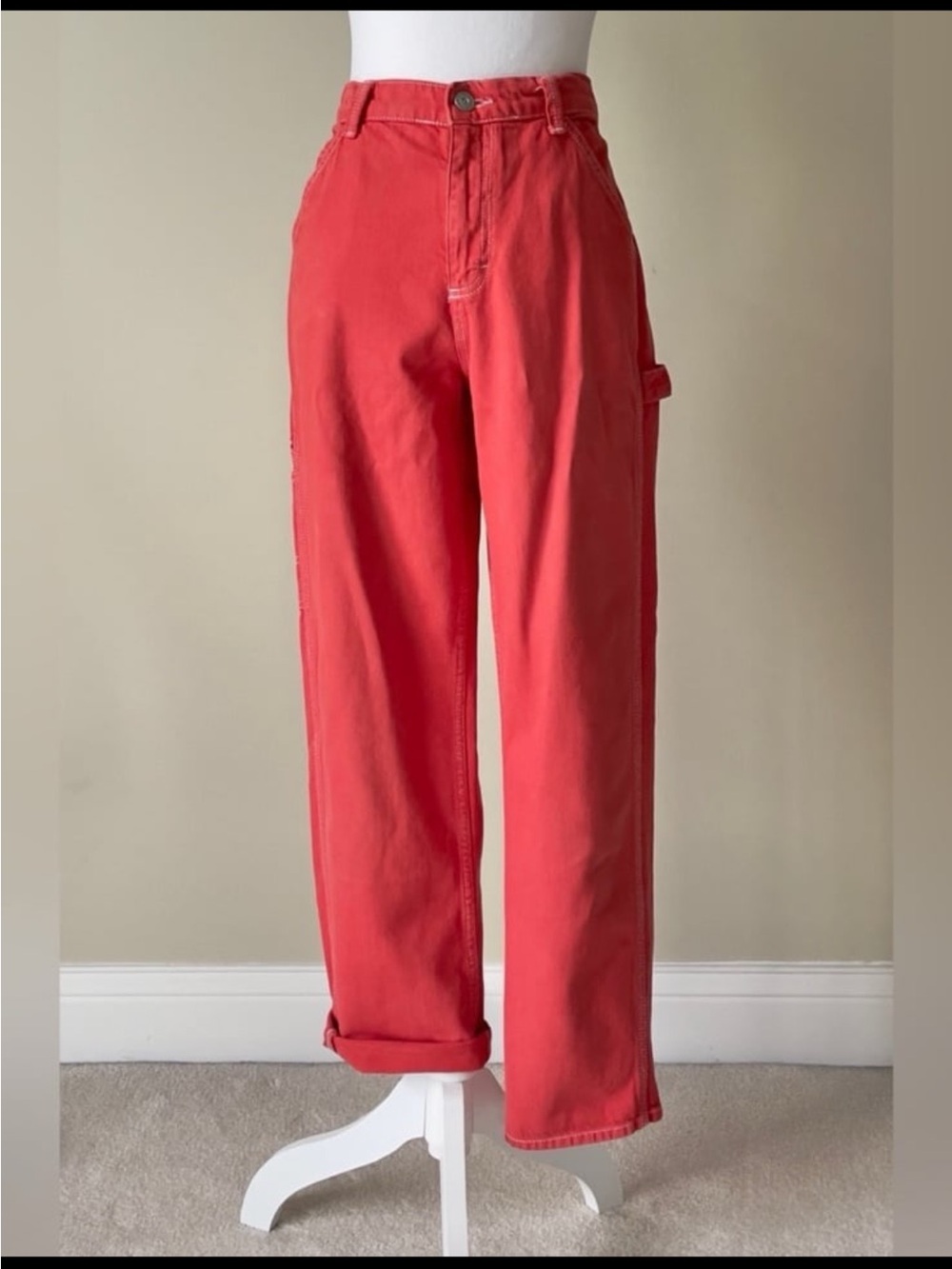 Urban Outfitters BDG Rih Extreme Baggy Orange High Rise Relaxed Fit Jean Size 2 - Picture 5 of 9